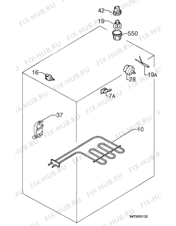 Взрыв-схема плиты (духовки) Zanussi ZCG9640W - Схема узла Electrical equipment 268