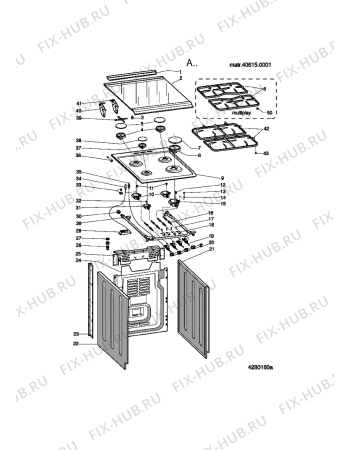 Схема №2 ACMT 5131/WH с изображением Ящик для плиты (духовки) Whirlpool 482000027426