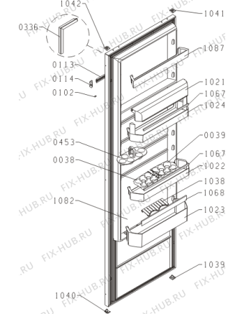Взрыв-схема холодильника Sauter SFVA322 (224936, HTI3127BF) - Схема узла 02