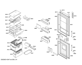 Схема №3 KGN39A43 с изображением Дверь для холодильной камеры Bosch 00248452