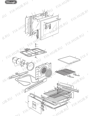Схема №3 DE602EPS с изображением Вставка для плиты (духовки) DELONGHI 3044