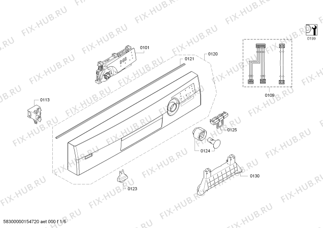 Схема №3 SMS40L08RU SilencePlus с изображением Боковая часть корпуса для посудомоечной машины Bosch 00686335
