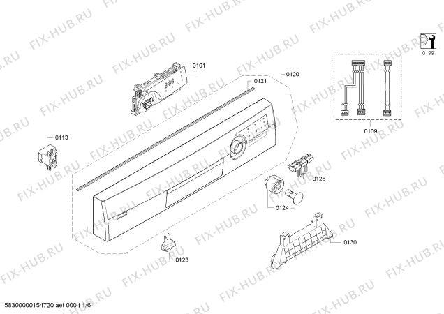 Схема №3 BM4282EG BM4282EG A+ с изображением Панель управления для посудомоечной машины Bosch 00795716