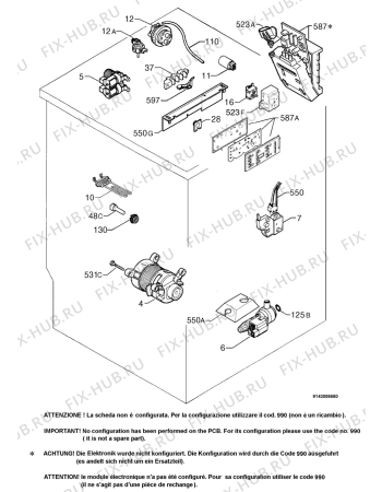 Взрыв-схема стиральной машины Aeg L60820 - Схема узла Electrical equipment 268