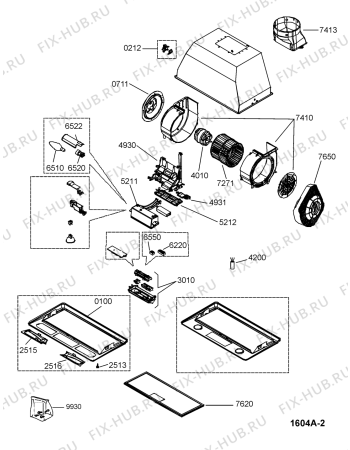 Схема №1 DLHI 5660 GY с изображением Спецнабор для электровытяжки Whirlpool 482000011290