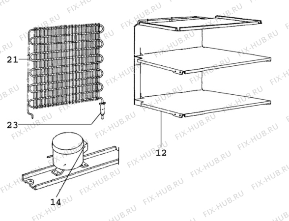 Взрыв-схема холодильника Zanussi ZVL12T - Схема узла C10 Cold, users manual