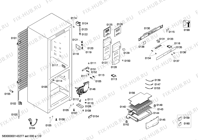 Схема №2 KGN33X93 с изображением Дверь для холодильной камеры Bosch 00247060