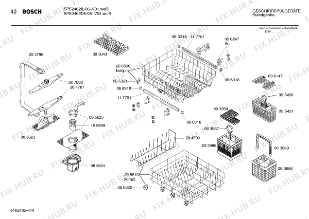 Взрыв-схема посудомоечной машины Bosch SPS2462DK - Схема узла 04