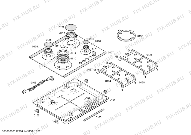 Схема №2 PHL206FAU Bosch с изображением Ручка конфорки для электропечи Bosch 00611380