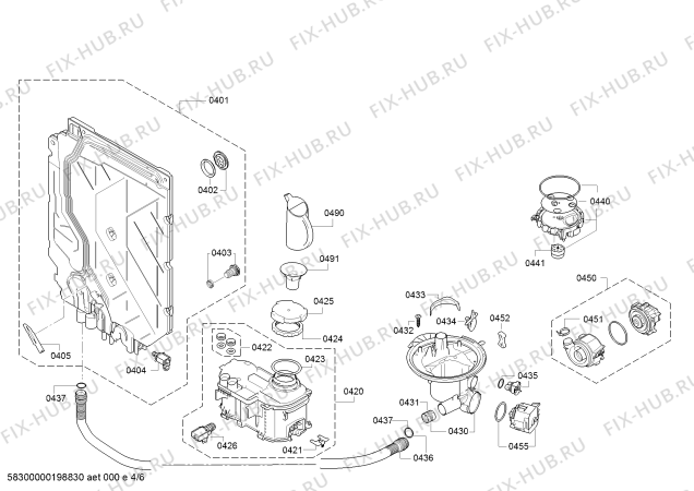 Схема №4 SMD46GM01E, SilencePlus с изображением Передняя панель для посудомоечной машины Bosch 11018871