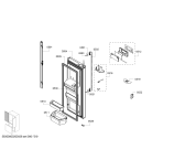 Схема №4 B26FT50SNS с изображением Дверь для холодильника Bosch 00145934