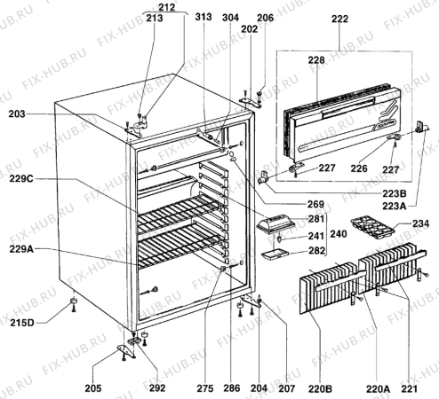 Взрыв-схема холодильника Electrolux RM5401LM1 - Схема узла Tub