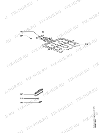 Взрыв-схема плиты (духовки) Aeg CB2190-1-M   UK - Схема узла Electrical equipment 268