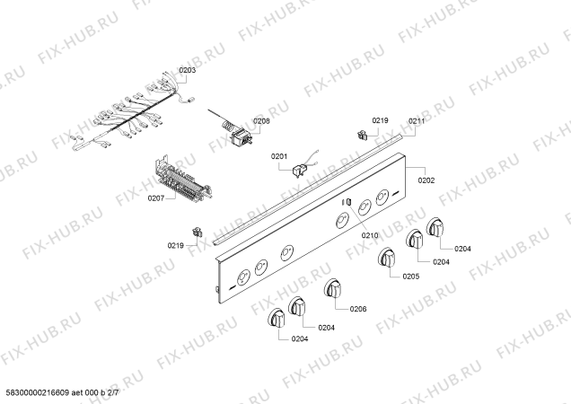 Взрыв-схема плиты (духовки) Siemens HX6A00D29T - Схема узла 02