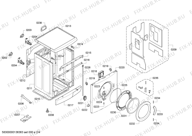Схема №2 WAE32461SN Bosch Maxx 6 Sensitive с изображением Мотор для стиральной машины Siemens 00144921