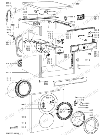 Схема №2 AWO/D 44610 с изображением Микромодуль для стиралки Whirlpool 480111104923