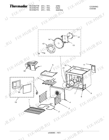 Схема №6 SCD302TW с изображением Программатор для электропечи Bosch 00368760