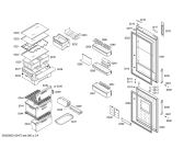 Схема №2 KGN39P91 с изображением Дверь морозильной камеры для холодильника Bosch 00245079