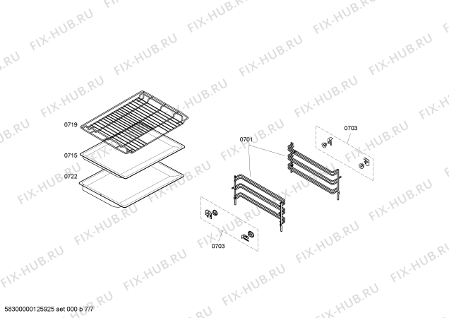 Схема №3 B14H2N0 с изображением Панель управления для плиты (духовки) Bosch 00446314