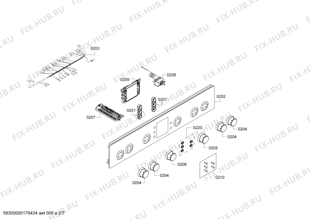 Взрыв-схема плиты (духовки) Bosch HGV745359Y - Схема узла 02