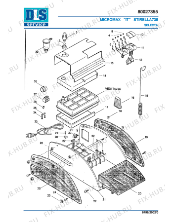 Схема №3 STIRELLA 715 PROFESSIONAL с изображением Шуруп для электроутюга DELONGHI SC6404560