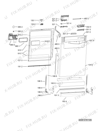 Схема №2 ADP 132 WH с изображением Микромодуль для посудомоечной машины Whirlpool 481010773044