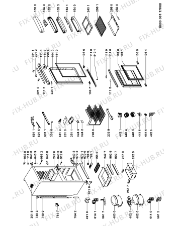 Схема №1 ARZ 580/G/AL с изображением Корпусная деталь для холодильника Whirlpool 481245228372