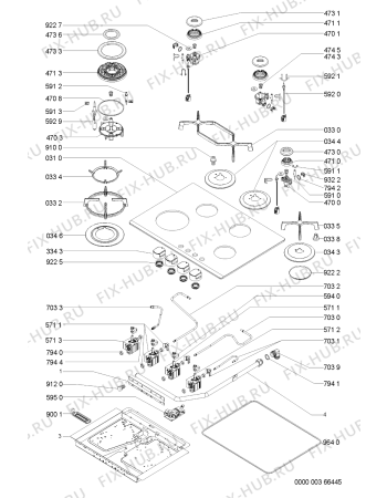 Схема №1 AKT 464/WH с изображением Шланг для электропечи Whirlpool 481253048964