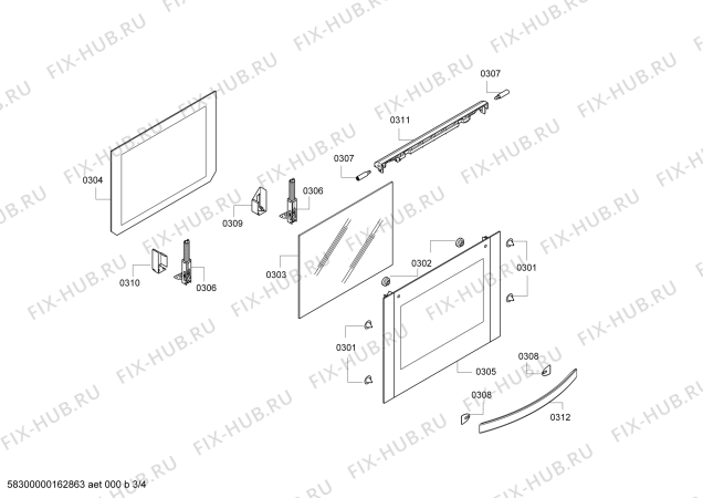 Схема №2 P1HEC43121 с изображением Ручка управления духовкой для духового шкафа Bosch 00619086