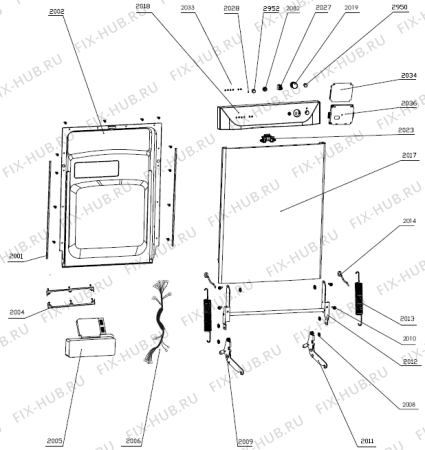 Схема №1 GS52110BW (234104, PMS45S) с изображением Сенсорная панель для посудомоечной машины Gorenje 287544