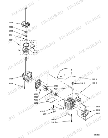 Схема №4 AWM 921 с изображением Уплотнитель (прокладка) для стиралки Whirlpool 481940479185