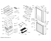 Схема №1 KGF25241TI с изображением Дверь для холодильника Bosch 00242528