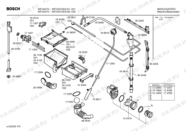 Схема №3 3TE755N TE755 с изображением Заглушка для стиралки Bosch 00418859