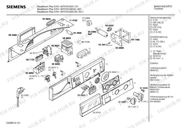 Схема №2 WT57010 SIWATHERM PLUS 5701 с изображением Инструкция по эксплуатации для сушильной машины Siemens 00515554