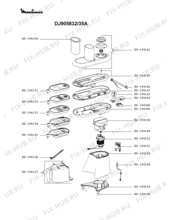 Схема №1 DJ900830/350 с изображением Всякое для электрокомбайна Moulinex SS-194132