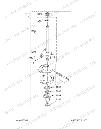 Схема №5 3LTE5243 AWM 911 с изображением Труба для стиральной машины Whirlpool 481900692699