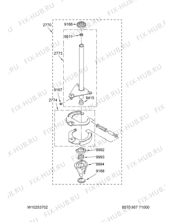 Схема №5 3LTE5243 AWM 911 с изображением Зажим для стиралки Whirlpool 481900352155