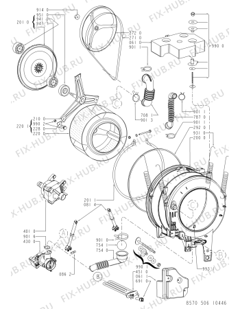 Схема №2 FL 5065/A с изображением Микропереключатель для стиральной машины Whirlpool 481228210186