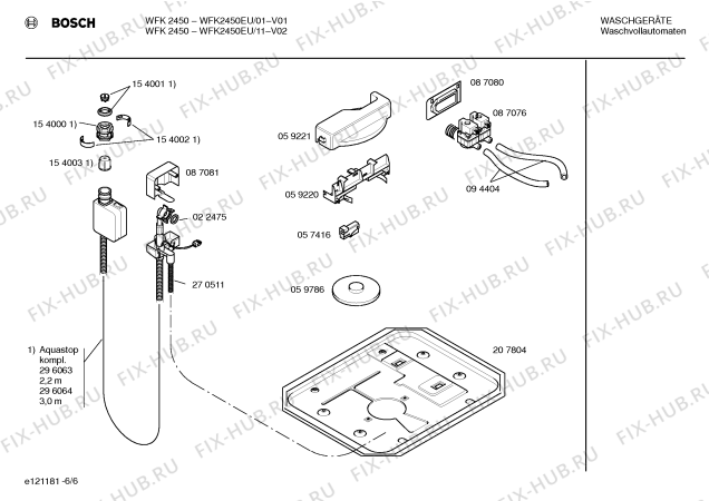 Взрыв-схема стиральной машины Bosch WFK2450EU WFK2450 - Схема узла 06