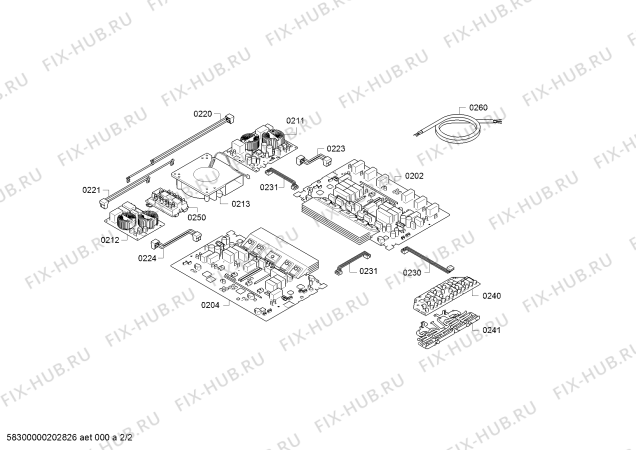 Взрыв-схема плиты (духовки) Siemens EX859FVC1E - Схема узла 02