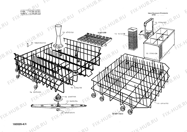 Схема №2 0730202516 R400U с изображением Переключатель для посудомоечной машины Bosch 00042126