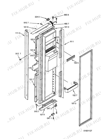 Схема №4 KGN 7070/IN с изображением Панель ящика для холодильника Whirlpool 481944278158