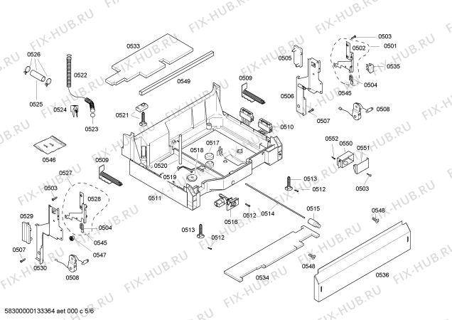 Взрыв-схема посудомоечной машины Bosch SHX56B05UC - Схема узла 05