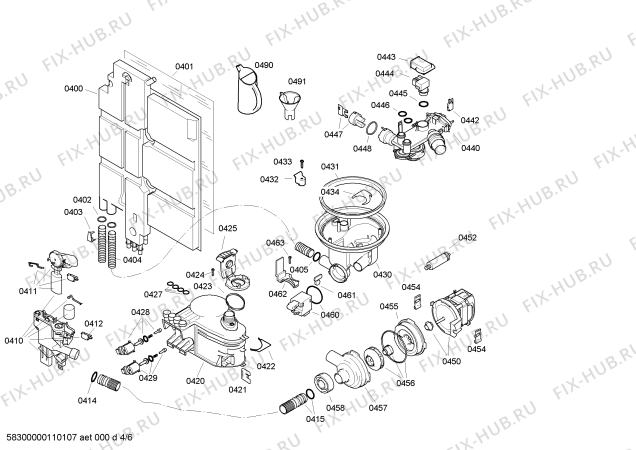 Схема №3 SRI45T02CZ Silence comfort с изображением Вкладыш в панель для посудомойки Bosch 00434802