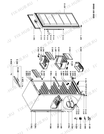 Схема №1 AFG8060 (F092300) с изображением Панель для кондиционера Indesit C00339101