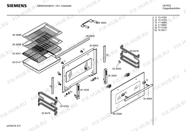 Схема №3 HB90354GB с изображением Ручка управления духовкой для электропечи Siemens 00181496