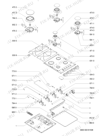 Схема №1 AKL 710/BR с изображением Втулка для плиты (духовки) Whirlpool 481244038886