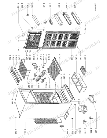Схема №1 DPO 333/G с изображением Дверца для холодильной камеры Whirlpool 481941879707