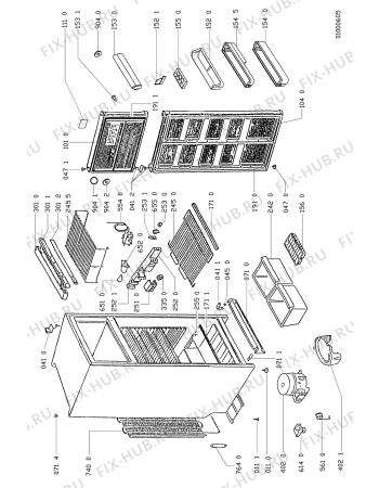 Схема №1 RC 3336/G с изображением Дверка для холодильной камеры Whirlpool 481941879721