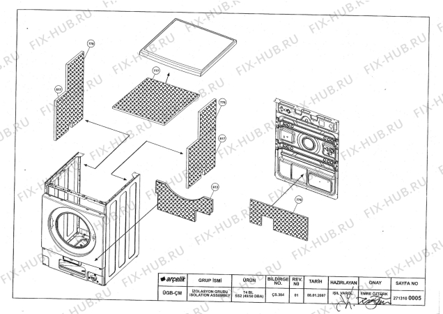 Схема №2 BLOMBERG WAF 1200 A (7121681800) с изображением Покрытие для стиралки Beko 2901340200